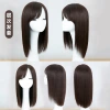 Qingdao factory wigs, real human hair strands at the ends, full real hair wig sets, wholesale factory direct sales, can be dyed and permed Specification image